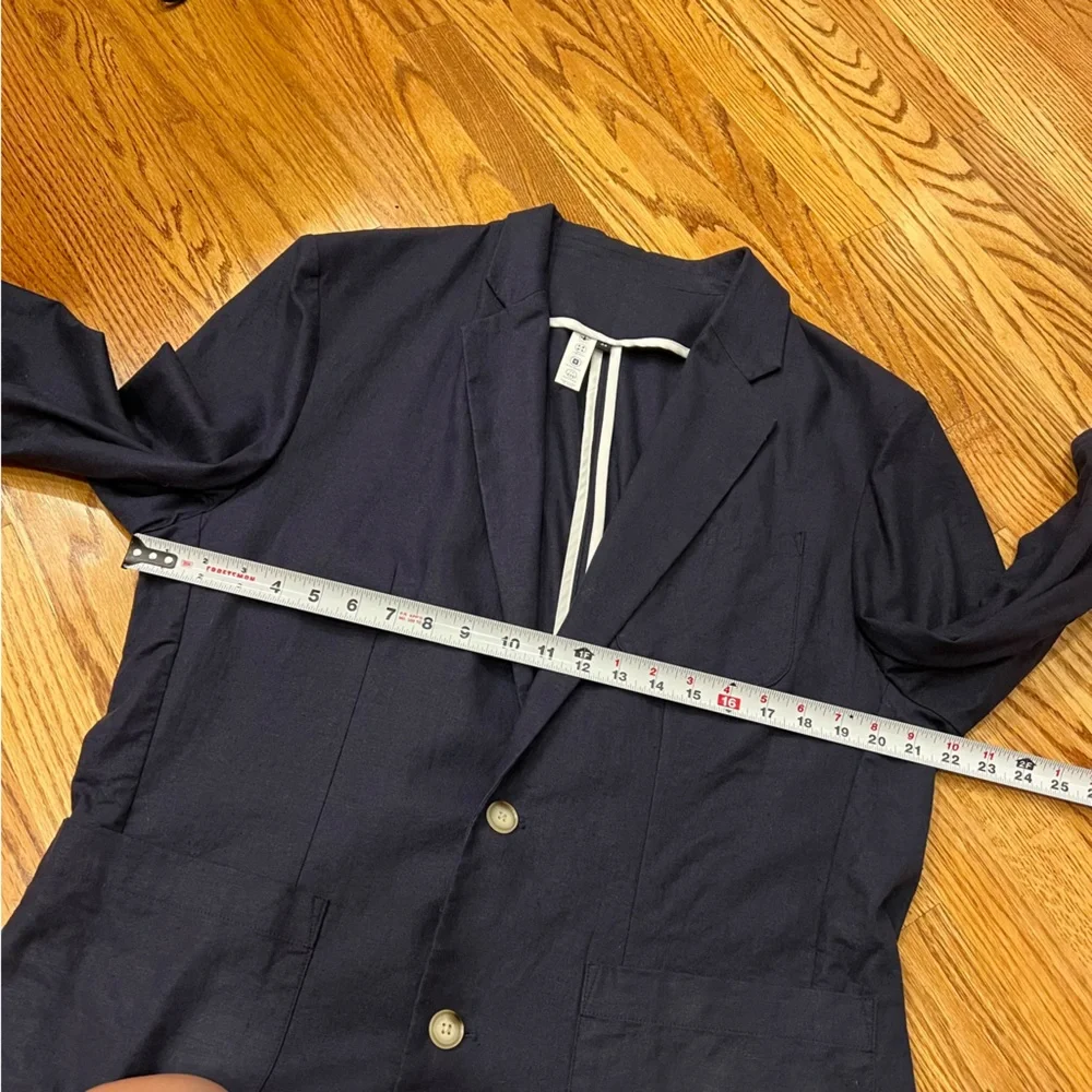NEW State & Liberty Unstructured Linen Blazer Navy Blue 44 Performance Sport